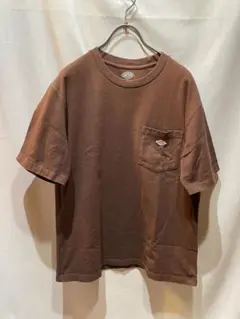 ダントン　茶色　ブラウン Tシャツ 左胸ポケット付きのサムネイル
