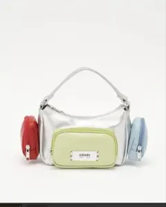 CIAOPANIC GRAIN 2wayマルチポケットハンドバッグ　シルバー