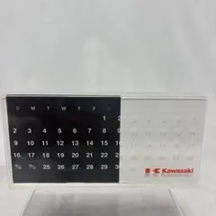非売品 カワサキ Kawasaki アクリル万年カレンダー 卓上カレンダー