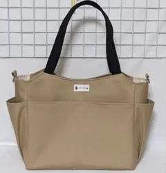 特売中　ポケットいっぱいトートバッグ　ベージュ　美品　財布を入れたのみ