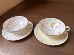 Noritake ティーカップ＆ソーサー 2客セット 花柄