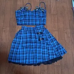 チェックビスチェスカートセットM　－Ank Rouge　Jamie エーエヌケー