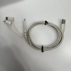 3in1マルチコネクタ変換充電USBケーブル 1.2m