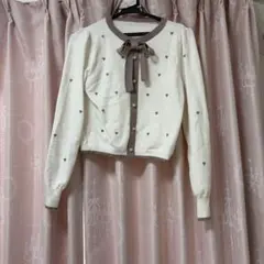 GRL リボンタイビジューニットトップス　tt020