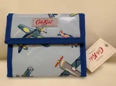 Cath Kids（キャスキッズ）飛行機柄 三つ折り財布 ブルー 男の子向け