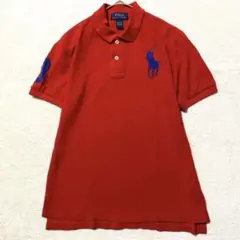 ポロバイラルフローレン ポロシャツ ビッグポニー オレンジ サイズL