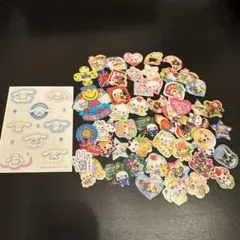 平成レトロ フレークシール 50枚セット ⑥ おまけ付き シナモロール　当時物