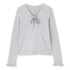 NATURAL BEAUTY BASIC ラメリブボウタイニット