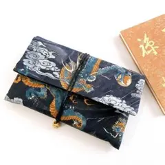 御朱印帳ケース 和柄 龍 御朱印帳カバー 御朱印帳入れ 御朱印帳袋 マルチケース