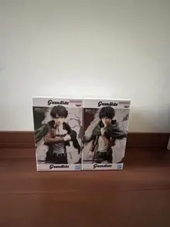 進撃の巨人　リヴァイ＆エレン　フィギュア　GRANDISTA