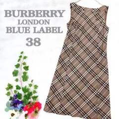 【大人気】BURBERRY ノバチェック ノースリーブ ひざ丈 ワンピース 38