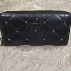 COACH 長財布 キルティング ブラック