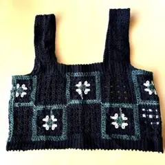 ローリーズファーム　クロシェ風ビスチェ 花柄刺繍付き