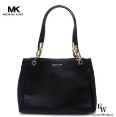 MICHAEL KORS ブラックレザーハンドバッグ