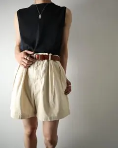 90s ラルフローレン 2タック ワイド クラシック チノショーツ ハーフパンツ