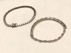 ★ シルバー ブレスレット 2本セット ★