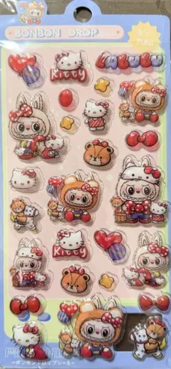 【海外製】 ボンボンドロップシール ぷくぷくシール ラブブ