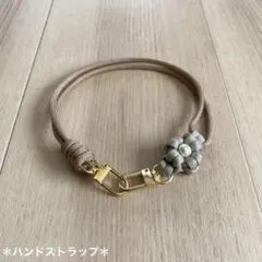 ハンドストラップ　スマホ　携帯　ストラップ　スマホストラップ　お花　A