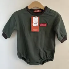 新品タグ付き Coleman グリーンロンパース 70cm