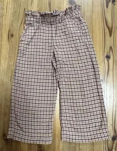 チェック柄ロングパンツ 120cm 女の子
