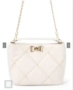 新品タグ付 2wayリボンキルティングバッグ dd426