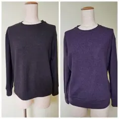 ユニクロ　ソフトニットフリースクルーネックT　2枚セット