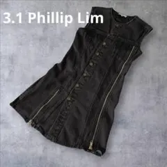 3.1 Phillip Lim ノースリーブ　デニムワンピース　墨黒　y2k Mのサムネイル