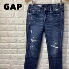 GAP ギャップ　ダメージ加工　ストレートデニムパンツ