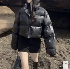 henique レディース アウター レザーダウンジャケット