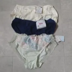 花柄刺繍ショーツ3枚セット M