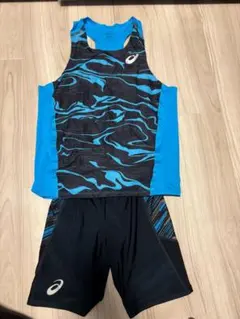 ⭐︎ASICS・アシックス・メタランシングレット＆インナー付ショートパンツ・セット アシックス シングレット メタランショートパンツセット 海外サイズXS