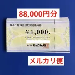 ビックカメラ　株主優待券　88,000円分