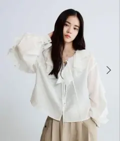 エイミーイストワール カシュクールドルマンオープンカラーシャツ EIMY ISTOIRE エイミーイストワール eimy istoire カシュクール