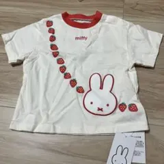 新品 miffy ミッフィー いちご 半袖Tシャツ 90cmのサムネイル