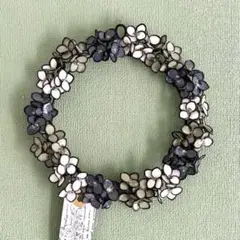 小さいお花のワイヤーリース　☆ ワイヤークラフト ワイヤーアート