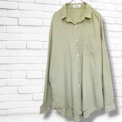 デイジー　長袖シャツ　カーキ　上品　綺麗め　シンプル　着回し　とろみ　お洒落のサムネイル