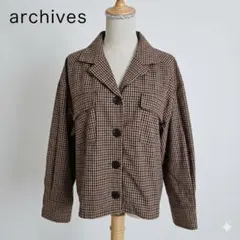 archives 阿爾希夫 格紋 西裝外套 M 剪裁