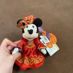 Disney ミニーマウス ぬいぐるみバッチ ハロウィン