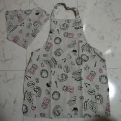 ハリネズミ柄エプロンセット