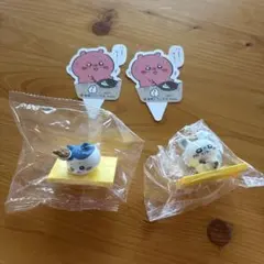 ちいかわ　松屋　ハチワレ　モモンガ　コラボ　ピック　フィギュア