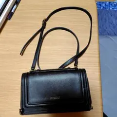 マッキントッシュ フィロソフィー ブラック　スマホショルダーバッグ