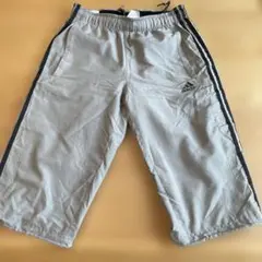 adidas グレー ストライプ ボトムス