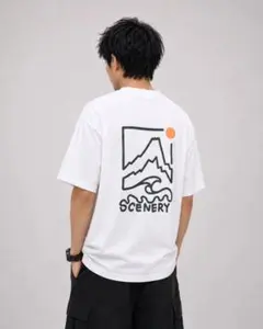 WGONG COTTON SCENERY GRAPHIC TEE 【Lサイズ】