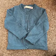 Bonpoint 青ニットカーディガン　12ヶ月