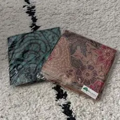 MELISSA ハンカチ 2枚セット 大判 バティック柄 シンガポール土産