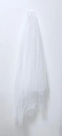 ホワイトウェディングベール コーム付き　ショートベール