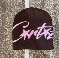 corteiz ニット帽 ピンクロゴ