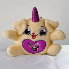 ユニコーン角付きイエローペットぬいぐるみ