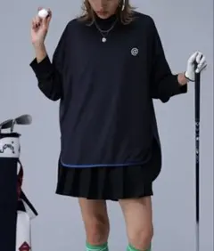 新品！ANTIQUA GOLF×STCH 異素材 トップス ユニセックス