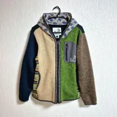 go slow caravan☆フード付きアウター☆マルチカラー☆裏起毛☆男女兼